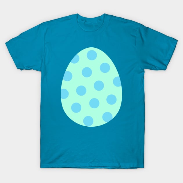 Easter egg mint with blue dots T-Shirt by Crea Twinkles